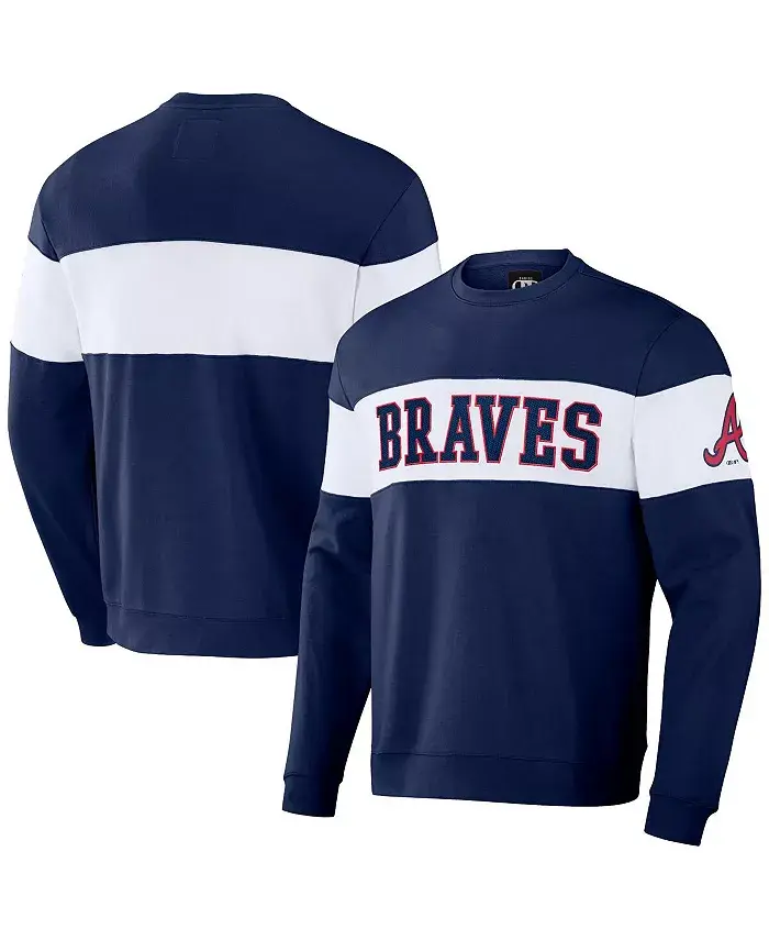 

Мужской свитшот с полосками Darius Rucker Collection by Navy Atlanta Braves Fanatics