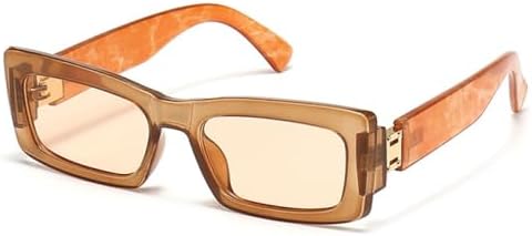 

Модные солнцезащитные очки 2027 года: яркие прямоугольные, ретро, ​​двухцветные, с защитой от УФ-излучения UV400, квадратные солнцезащитные очки для мужчин MTZJH, Tea Champagne