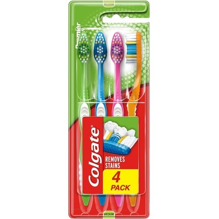 

Зубная щетка Premier Clean 4 шт., белая, Colgate