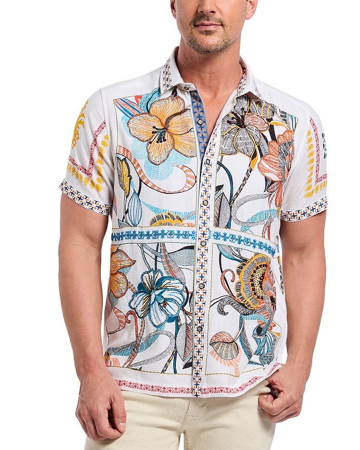 

Рубашка Manzu Classic Fit с пуговицами Robert Graham, мультиколор