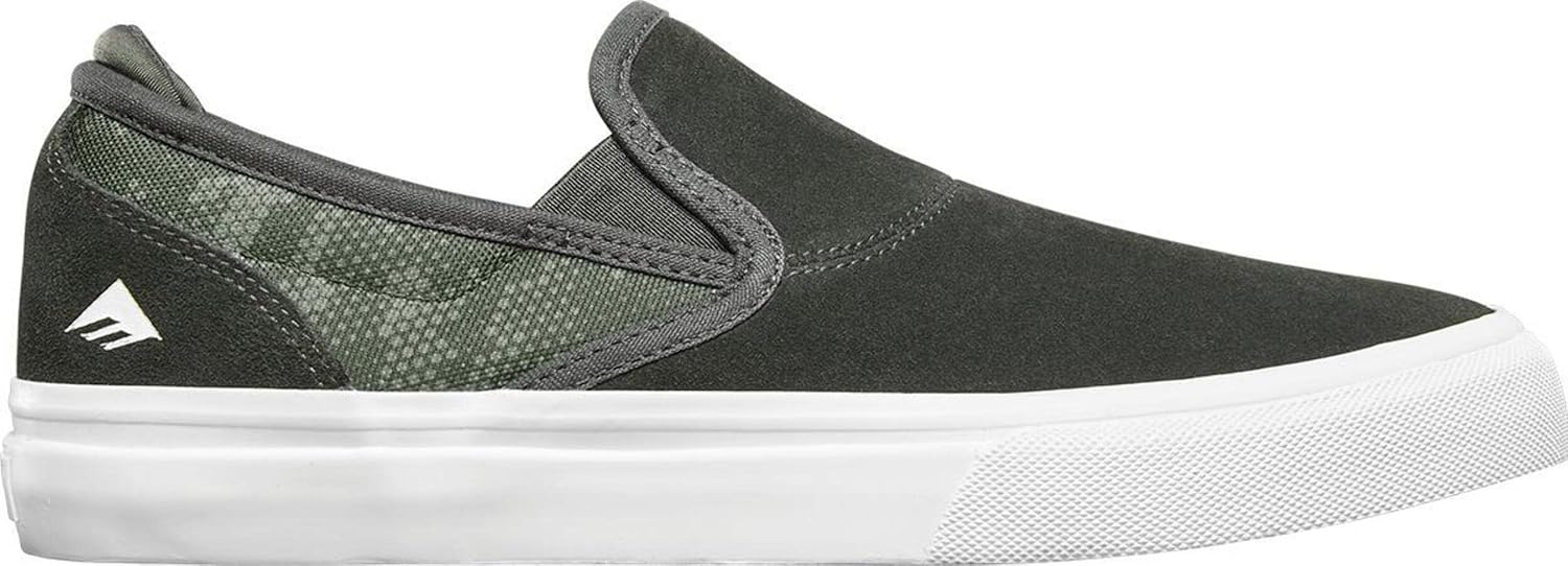 

Слипоны Emerica Wino G6 - лучшие слипоны из доступных, удобный доступ к конькам, усиленная конструкция, амортизация, подходят для повседневной носки до 2025 года, Fatigue
