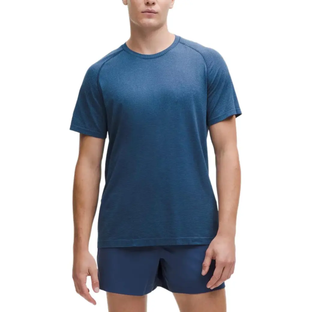 

Футболка Metal Vent Tech мужская Lululemon, chalk синий/синий twill