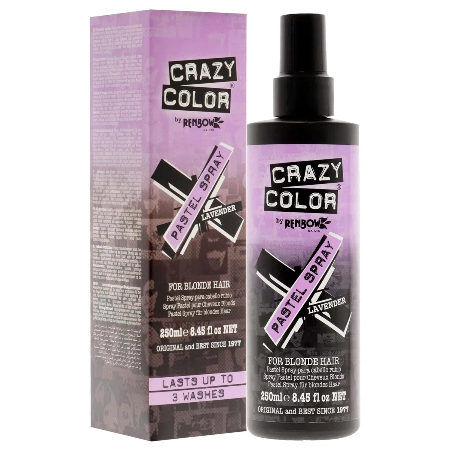 Пастельный спрей для светлых волос «LAVENDER» 250 мл от Crazy Color Crazy Color, Lavender-Coloured — фото 3