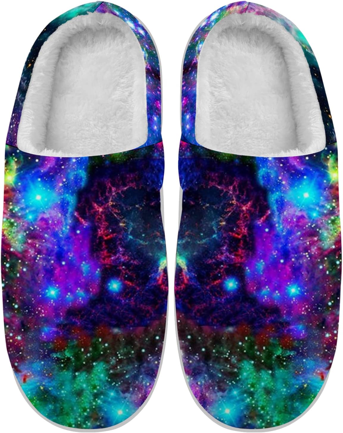 

Домашние тапочки Ciadoon Galaxy для женщин и мужчин, тапочки с эффектом памяти, плюшевые, противоскользящие, зимние, подарочные, Multicolor