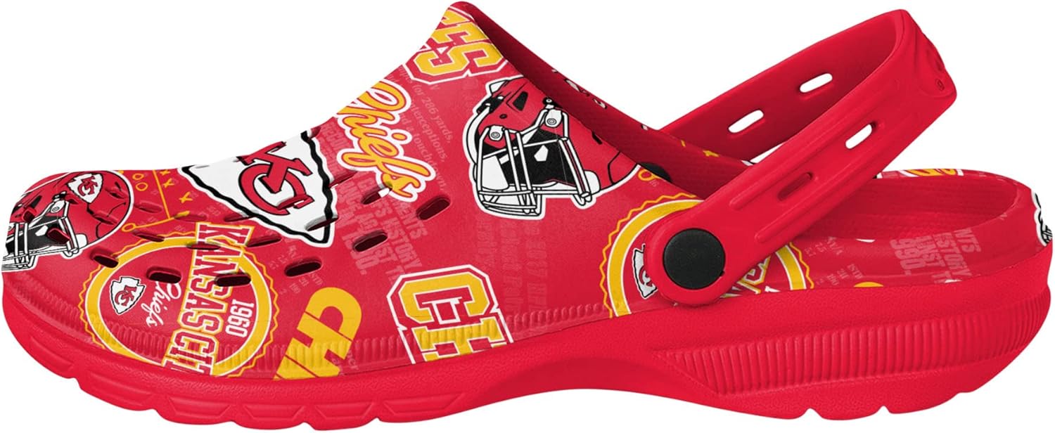 Сабо с ремешком FOCO Arizona Cardinals NFL для мужчин с историческим принтом, Kansas City Chiefs Historic Print With Strap — фото 2