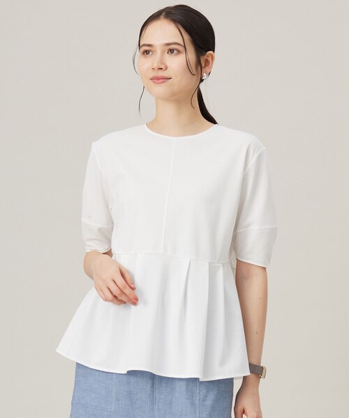 

Топ с высокой баской и закрученным узором Free Zone, цвет слоновая кость