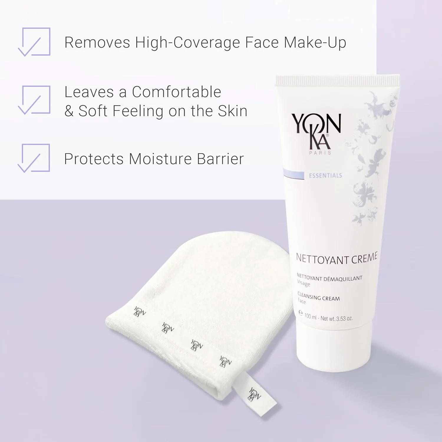 Средство для снятия макияжа Yonka — Nettoyant Creme, очищающий для снятия макияжа, удаляет загрязнения с успокаивающей мятой, 100 г — фото 3