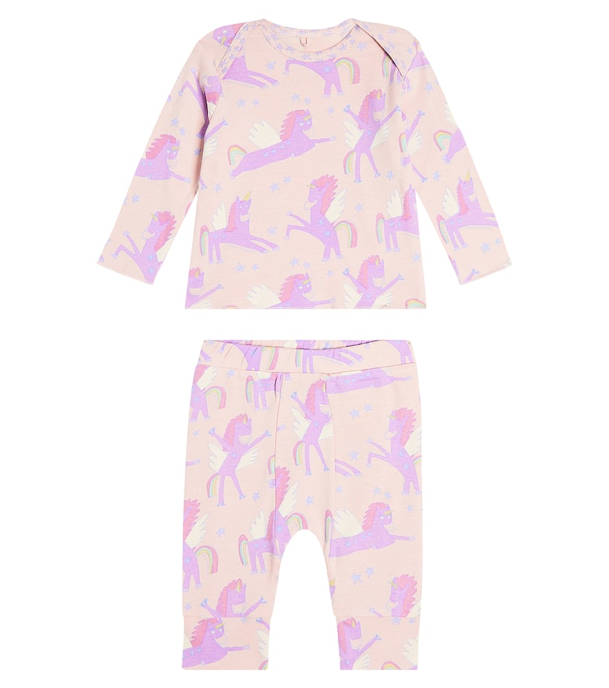 

Детские пижамы из хлопка с принтом Stella McCartney Kids, Peonia/Multicolor