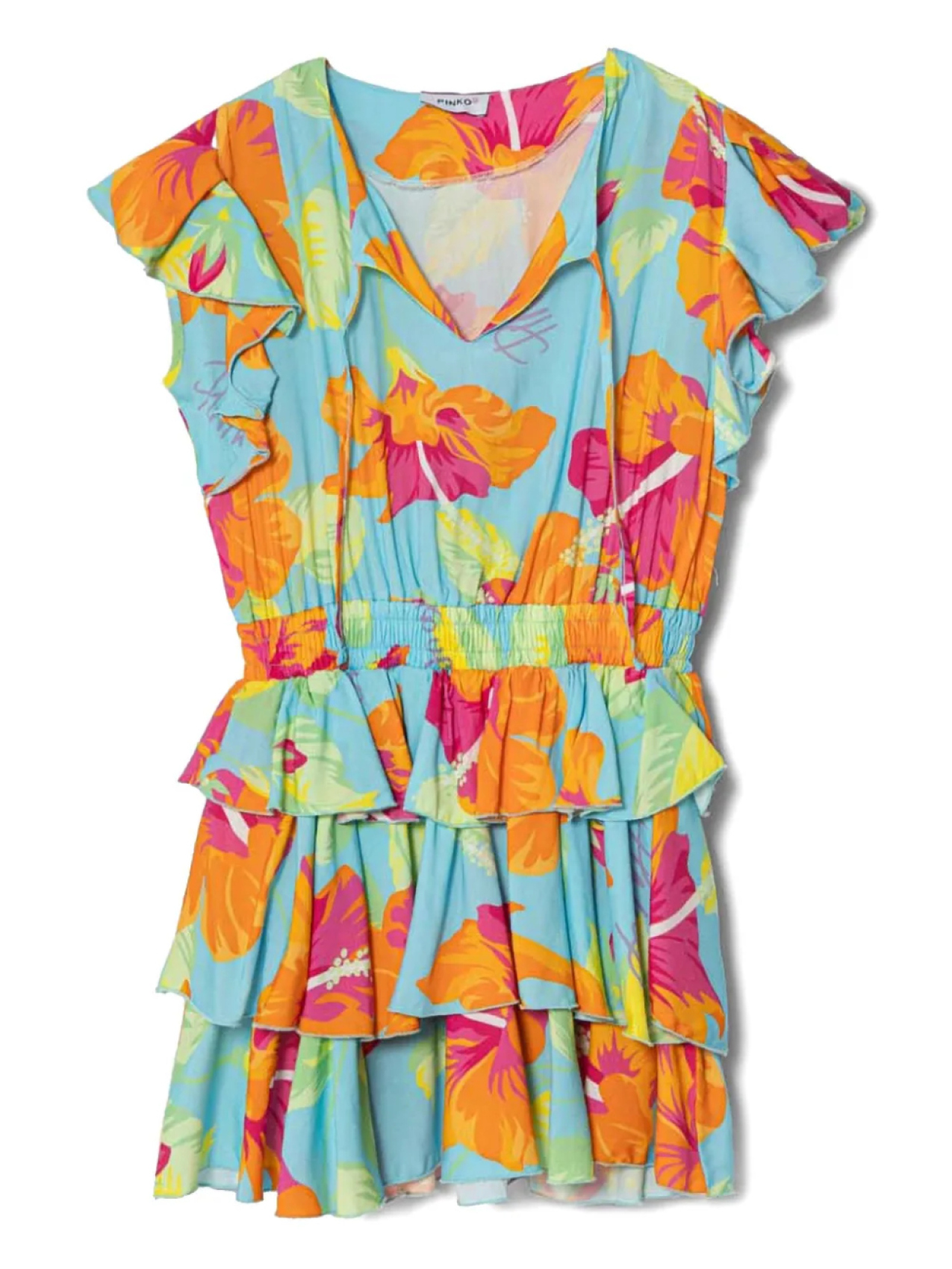

Pinko Kids платье с цветочным принтом, синий