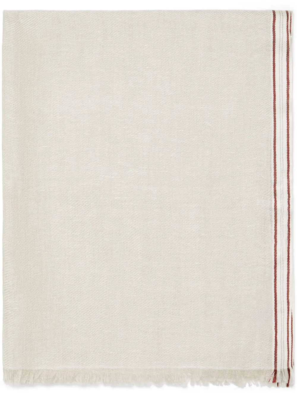 

Шарф с окантовкой в полоску Brunello Cucinelli, нейтральный