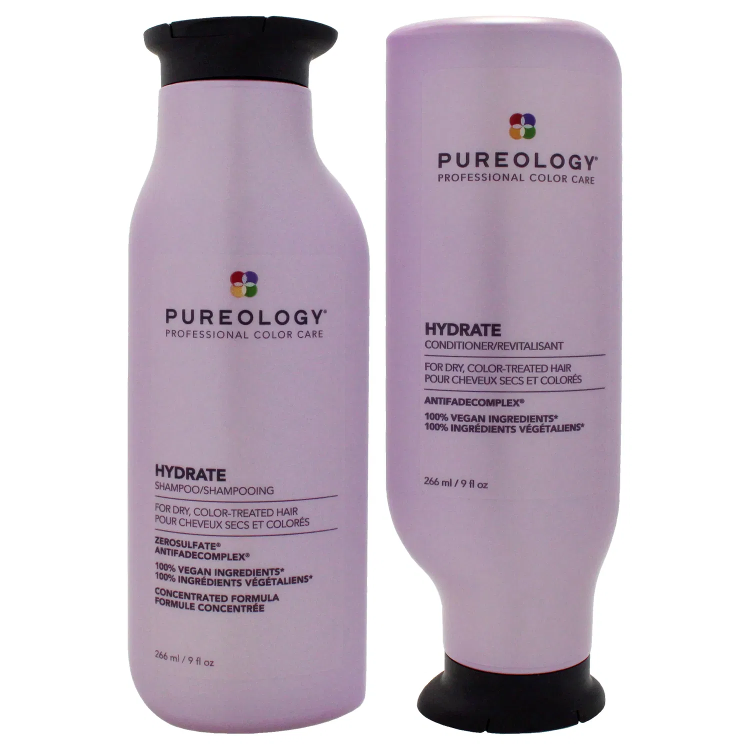 Набор для увлажнения от Pureology для мужчин и женщин - комплект из 2 предметов: шампунь 270 мл и кондиционер 270 мл, белый