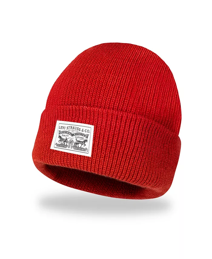 

Мужская ребристая шапка с логотипом Levi'S, красный