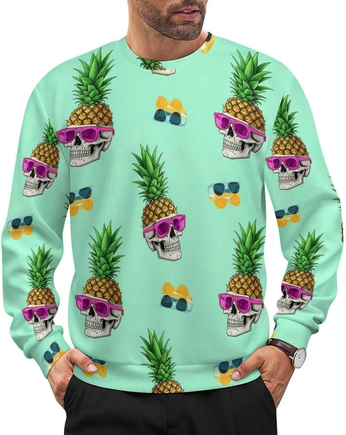 

Мужской свитер с круглым вырезом, легкий SEBNATAL