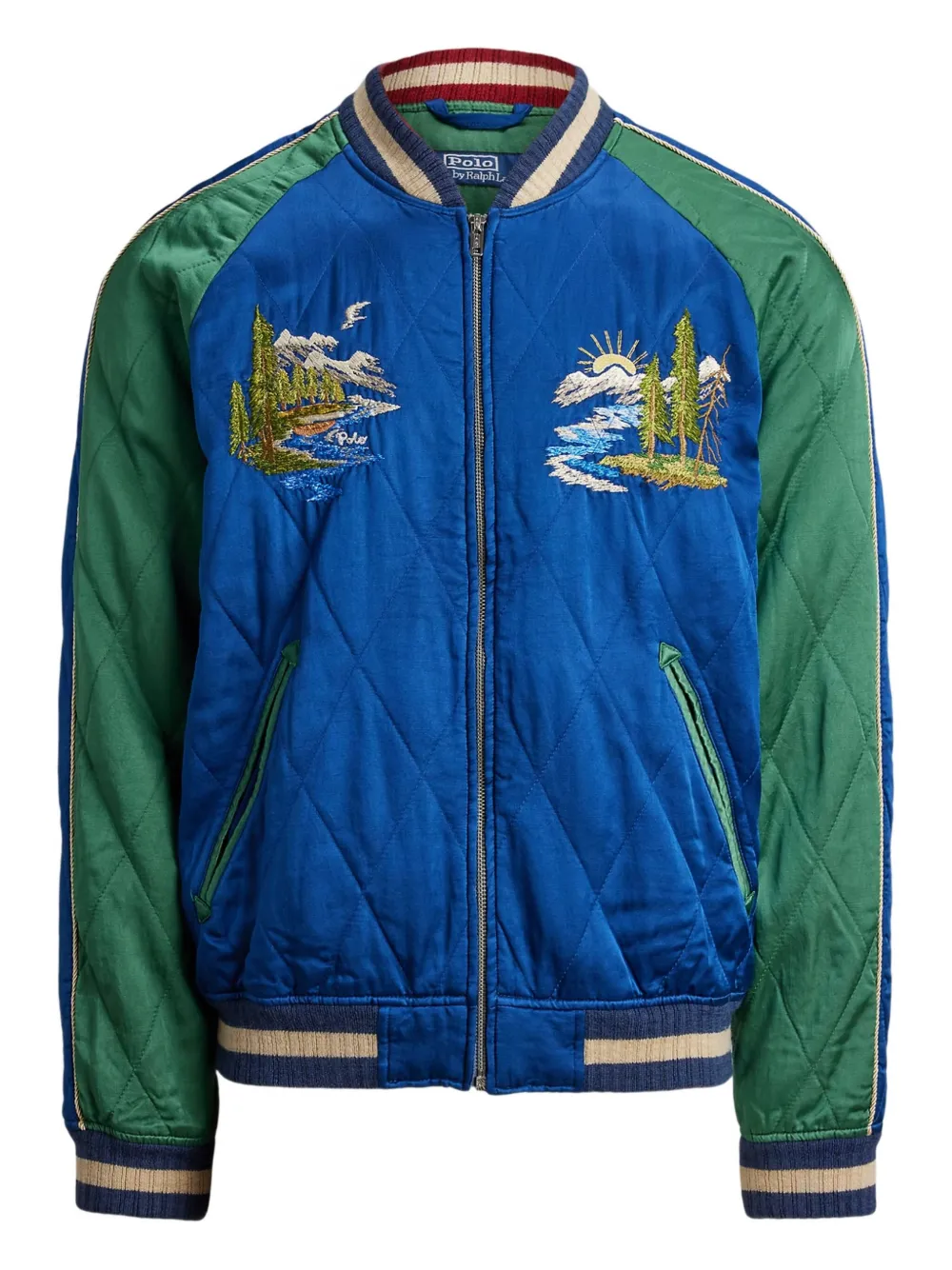 

Стеганая куртка с вышивкой POLO RALPH LAUREN, синий