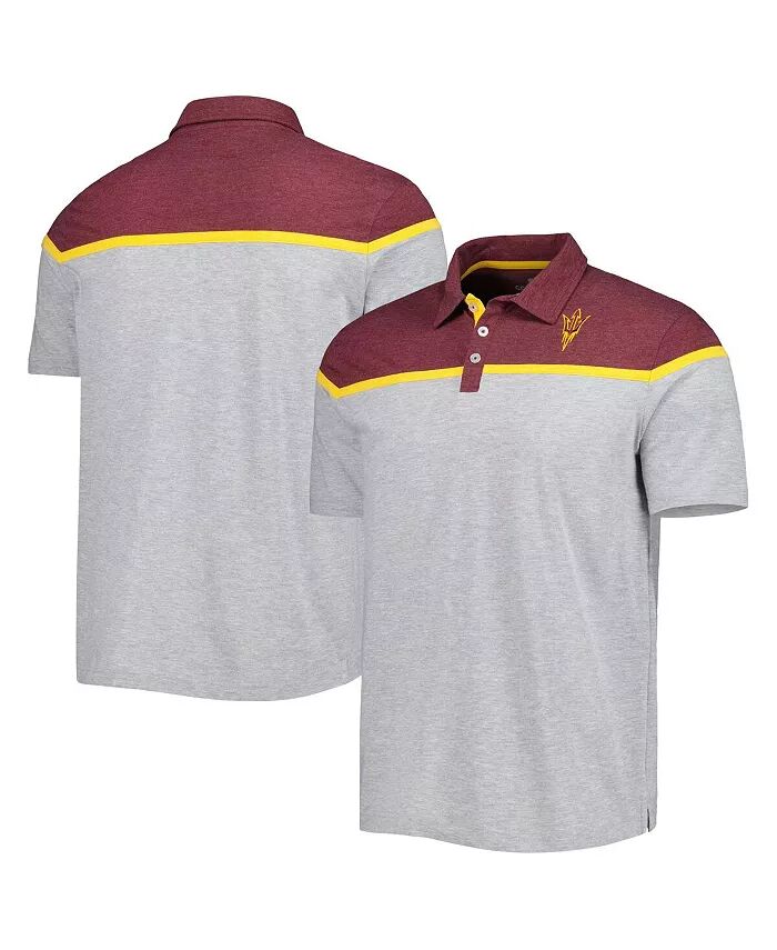 

Мужская рубашка-поло Heather Grey Arizona State Sun Devils Chamberlain Colosseum