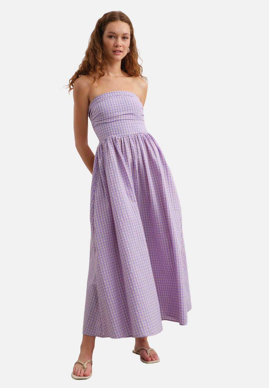 

Повседневное платье PETITE FIT BANDEAU MIDI SUMMER Next, фиолетовый