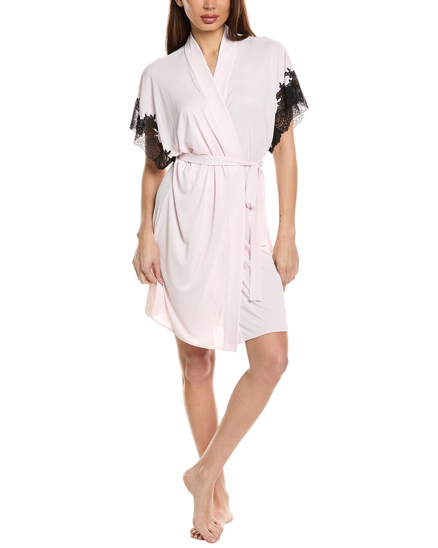 

Накидка Natori Elegant с кружевной аппликацией, розовый
