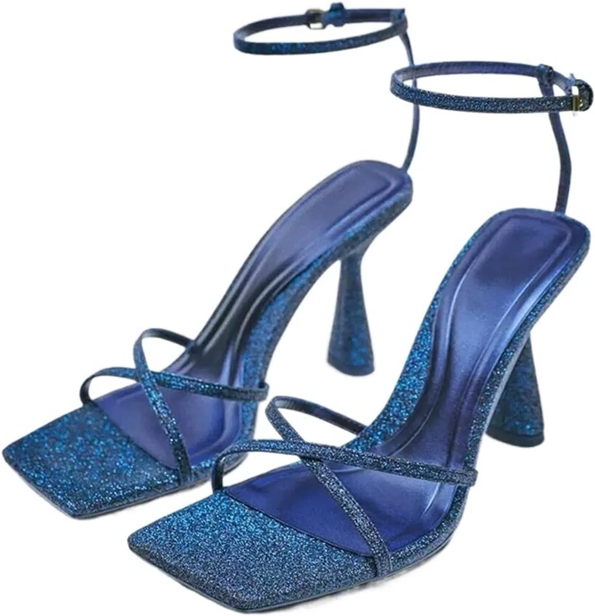 Лоферы Stiletto Loafers с блестками, синий BMLDCWSE