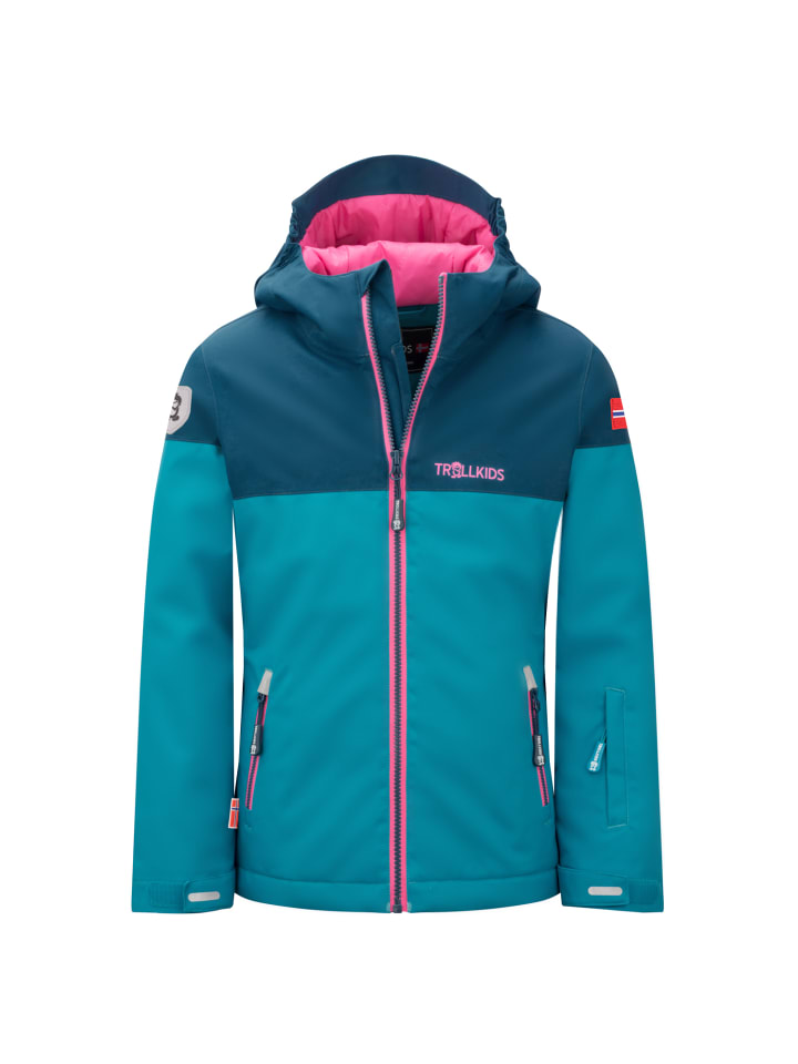 

Куртка для лыж/сноуборда Hallingdal темно-бирюзового/синего цвета Мадейры Trollkids