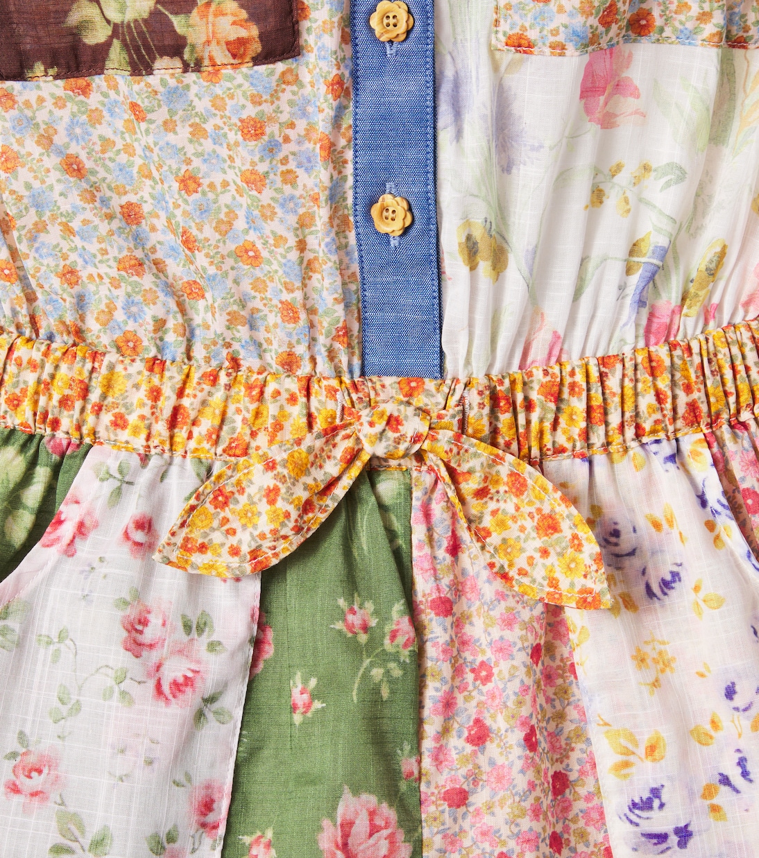 Счастливый цветочный хлопковый комбинезон Lucky Zimmermann Kids, Spliced — фото 3