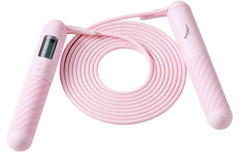 

Электронная скакалка для фитнеса с подсчетом прыжков для студентов материал троса, силикон ПВХ материал ручки АБС 3м ANTA, розовый