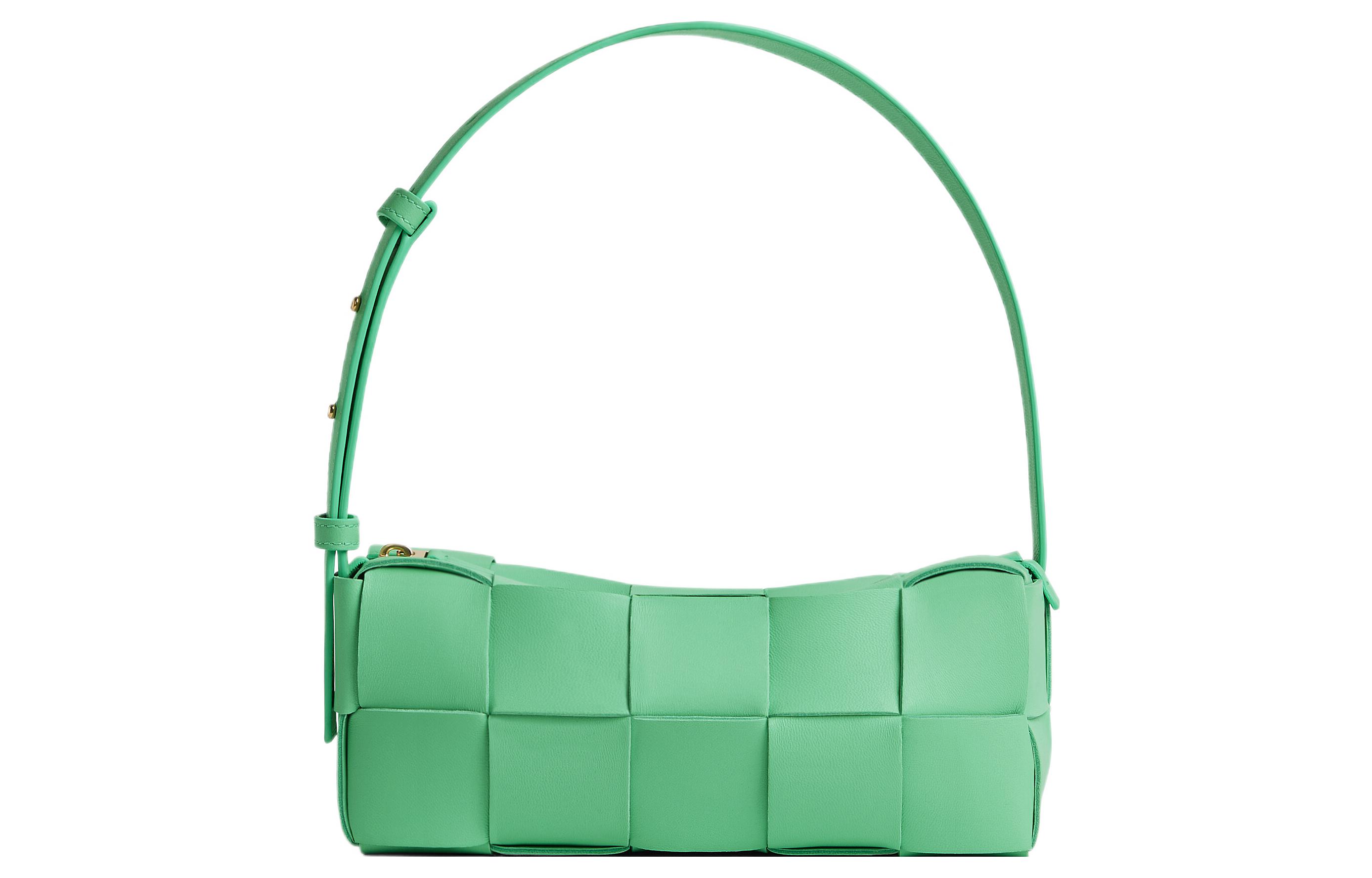 

Bottega Veneta Кирпич кожаная сумка через плечо маленькая женская сирена зелёный