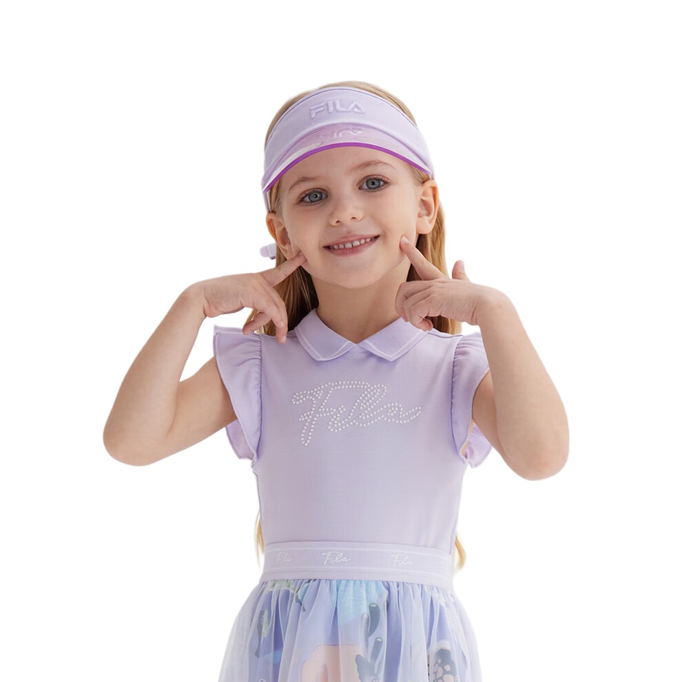 Футболка поло Sonic Wave фиолетовая детская FILA KIDS, Sonic Purple — фото 3