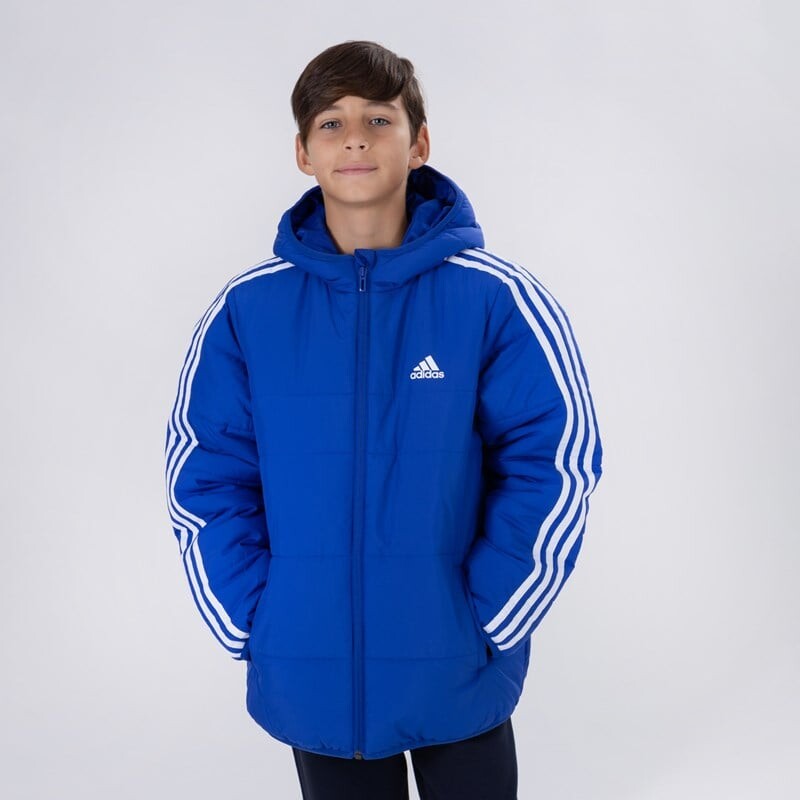

Детская куртка 3 полоски утепленная Adidas, синий