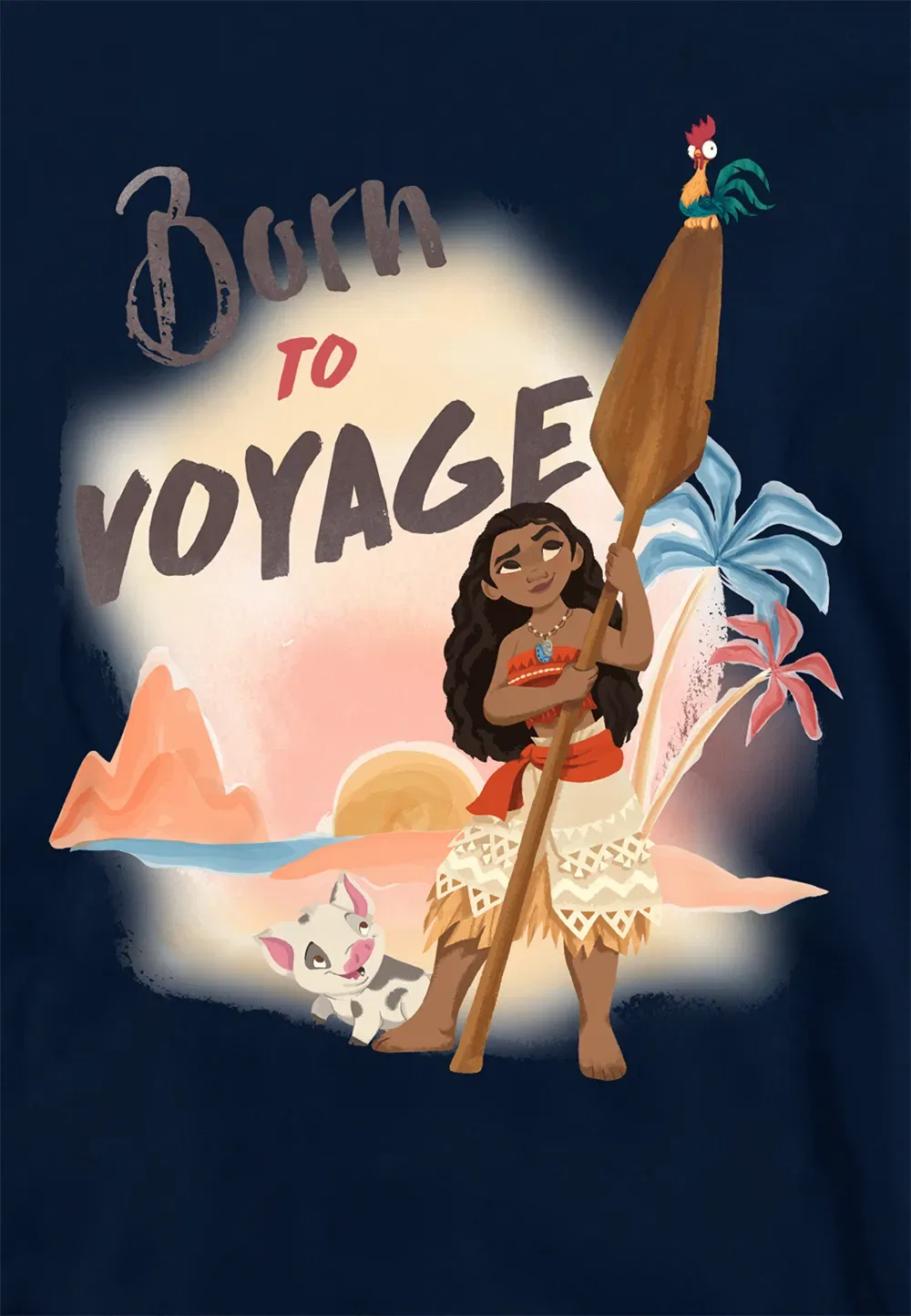 Детская толстовка Disney Moana темно-синий, темно-синий — фото 2