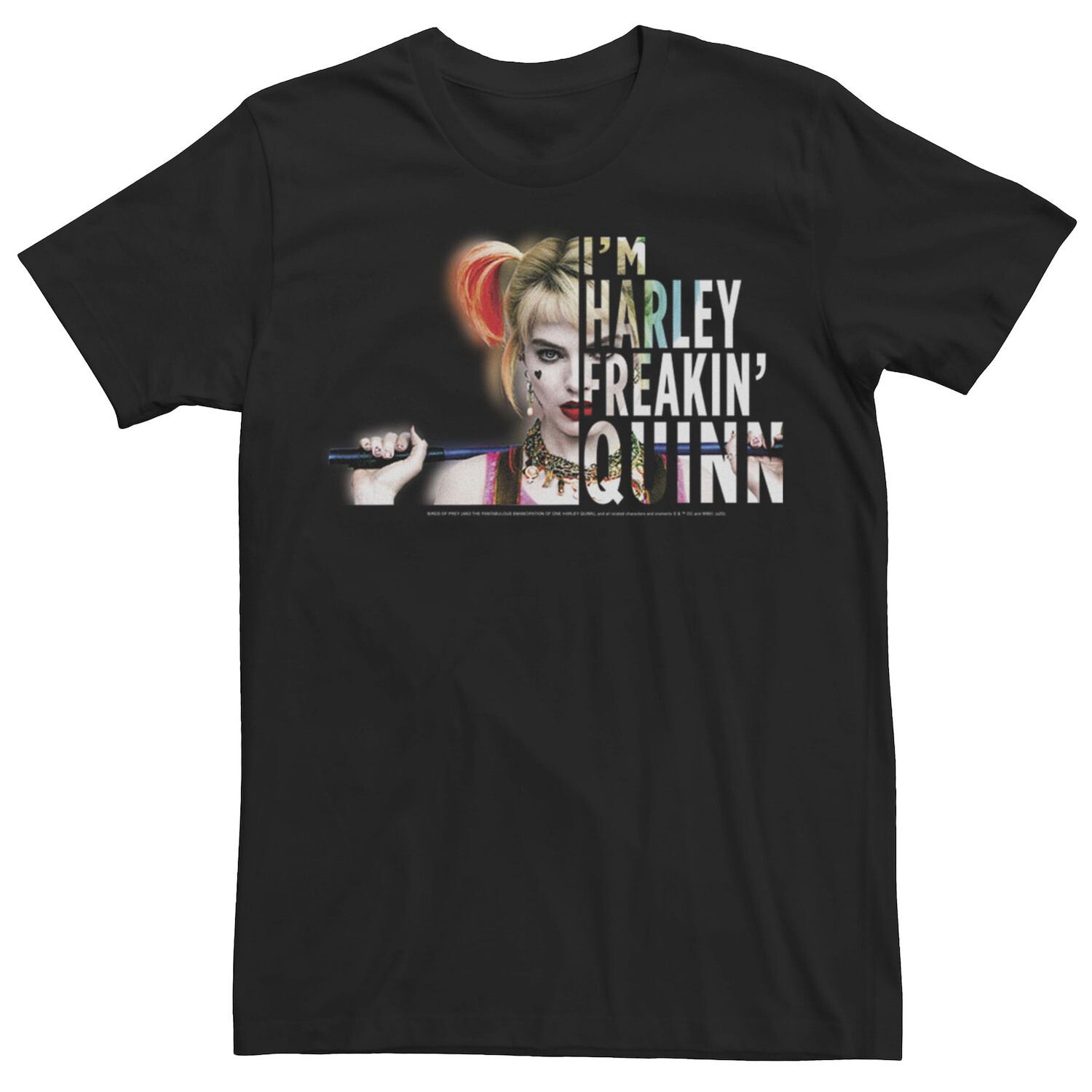

Мужская футболка с портретом Harley Quinn: Birds of Prey I’m Harley Freakin Quinn Licensed Character
