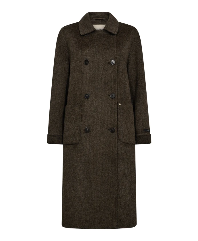 

Классическое шерстяное пальто с большими карманами Mos Mosh, черный