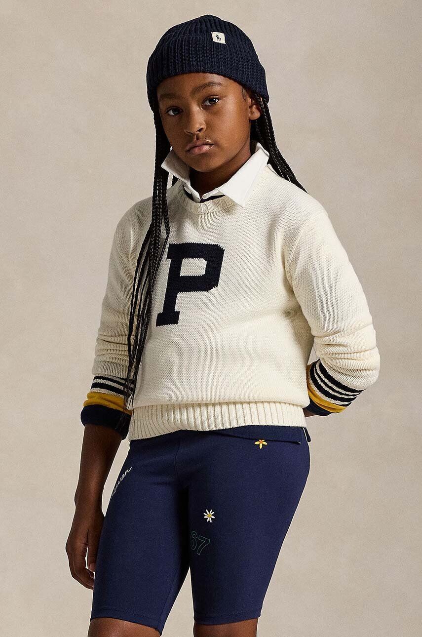 

Детский свитер Polo Ralph Lauren из смесовой шерсти, бежевый