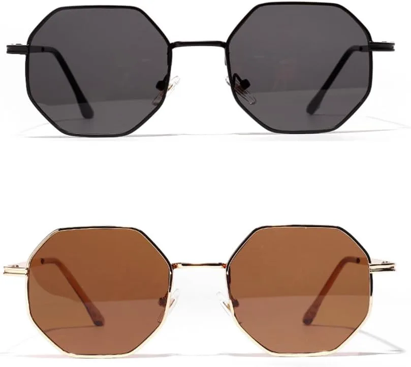 

Солнцезащитные очки в стиле ретро для женщин и мужчин, многоугольные, винтажные, солнцезащитные очки для женщин с защитой от УФ-излучения UV400 MTZJH, Gradient Blue