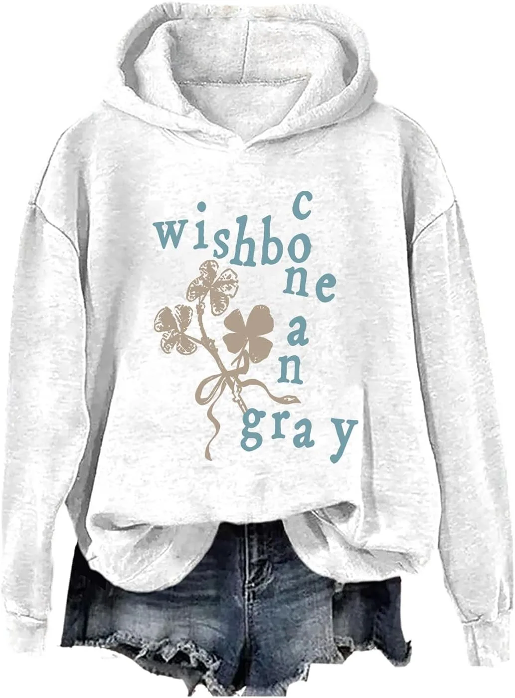 

Свитшот Clovers Crossword Lucky Clover с длинным рукавом SIMJEW