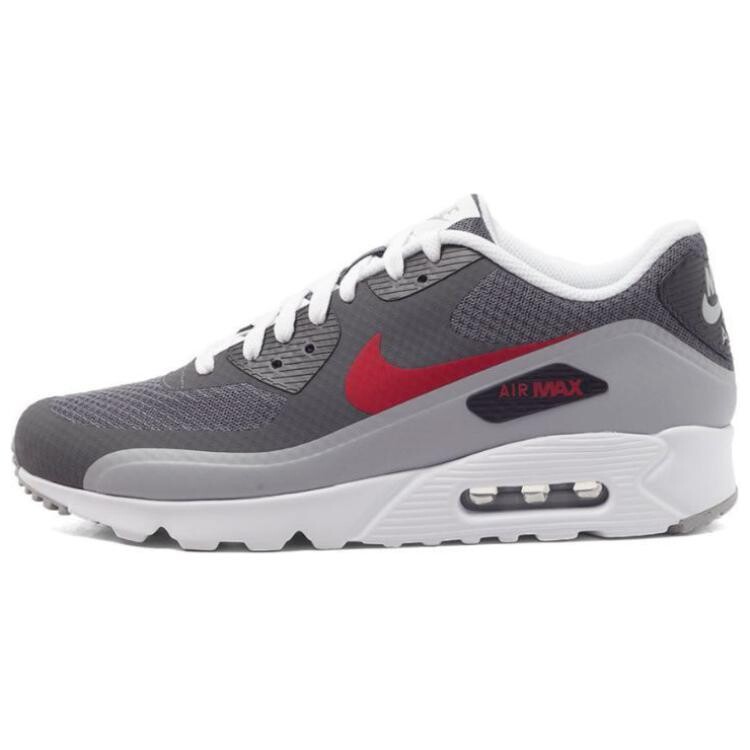 

Кроссовки Air Max 90 мужские низкие серые/красные Nike