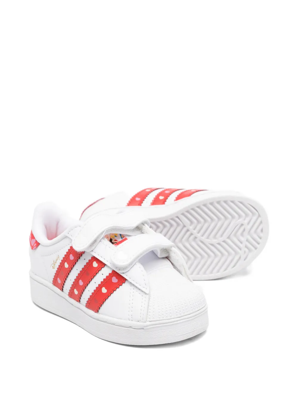 Кроссовки X Disney Superstar с LED-подсветкой и сердечками Adidas Originals Kids, белый — фото 2