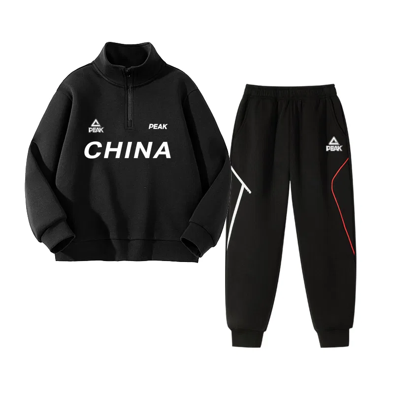 Спортивный костюм PEAK Black/PK China Text-Light Heather Gray/PK Logo Black Silicone K — фото 4