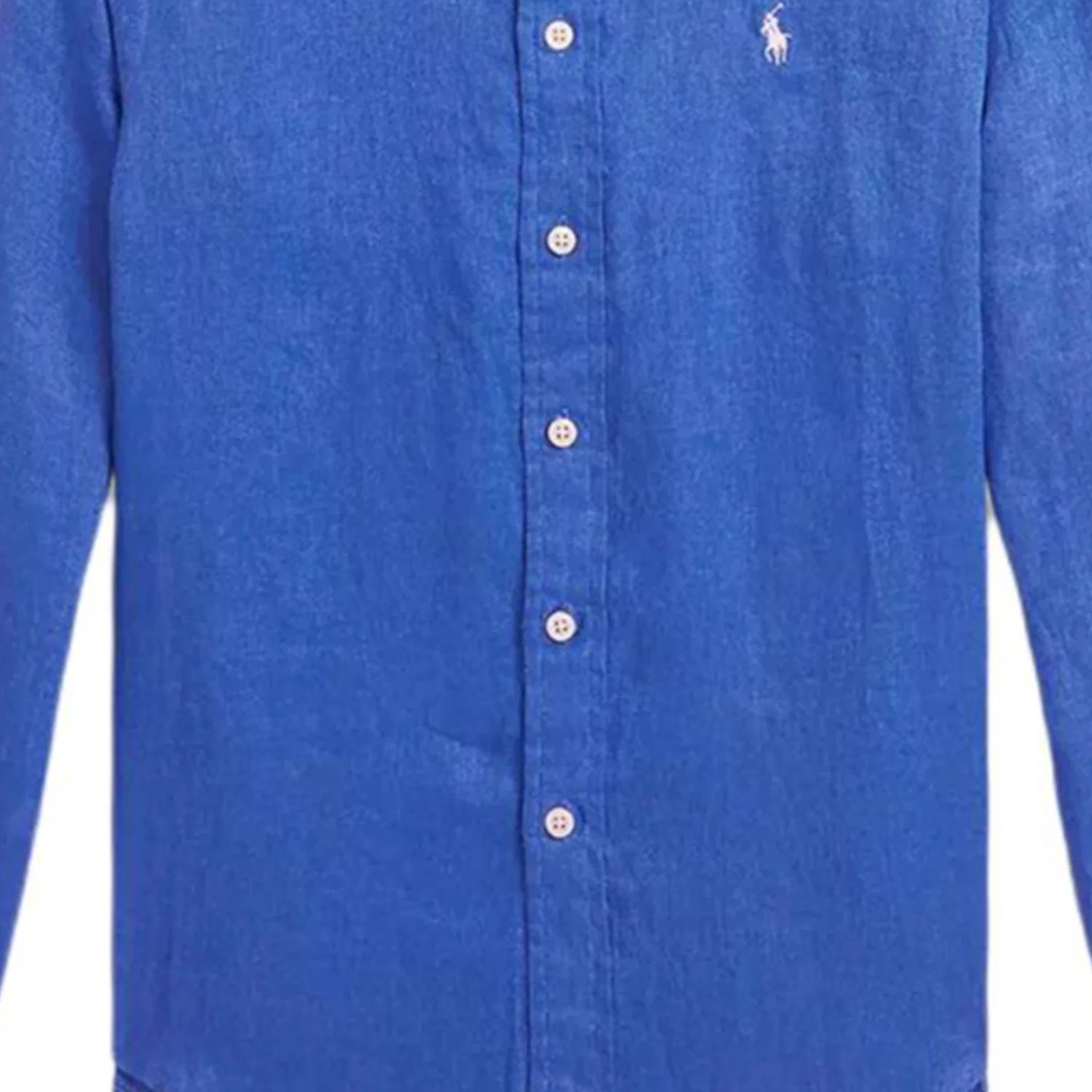 Детская рубашка Polo Ralph Lauren синяя — фото 4
