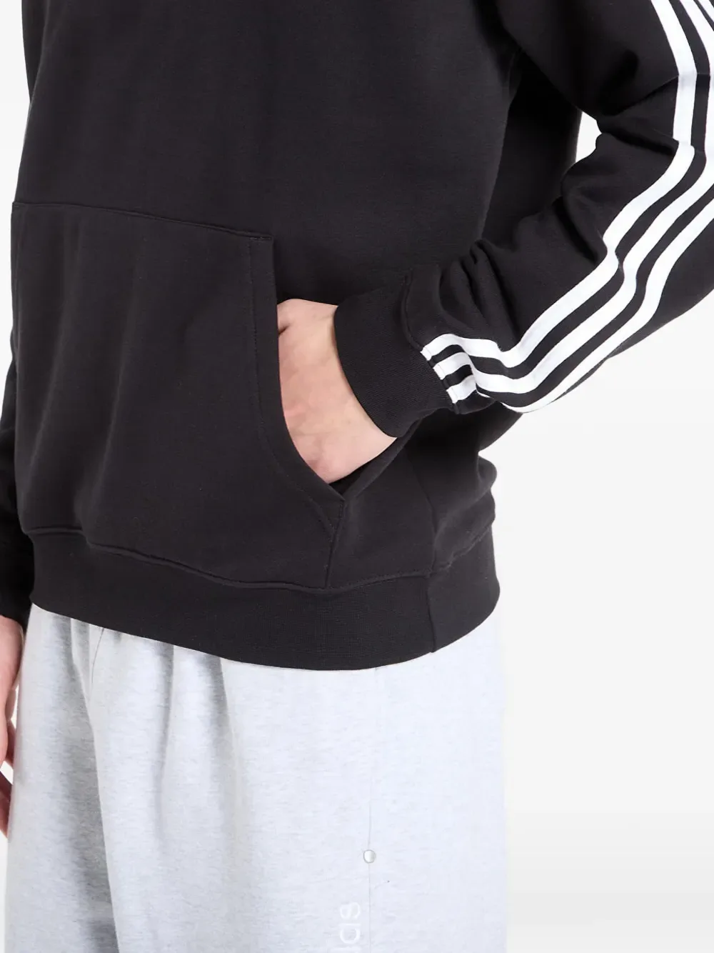 Толстовка с вышитым логотипом Adidas, черный — фото 3