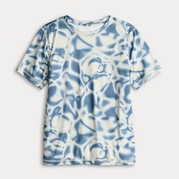 Футболка Boys 8-20 printed dry tek tee с ластовицей в размерах regular и husky Tek Gear, Thermo Camo Blue — фото 4