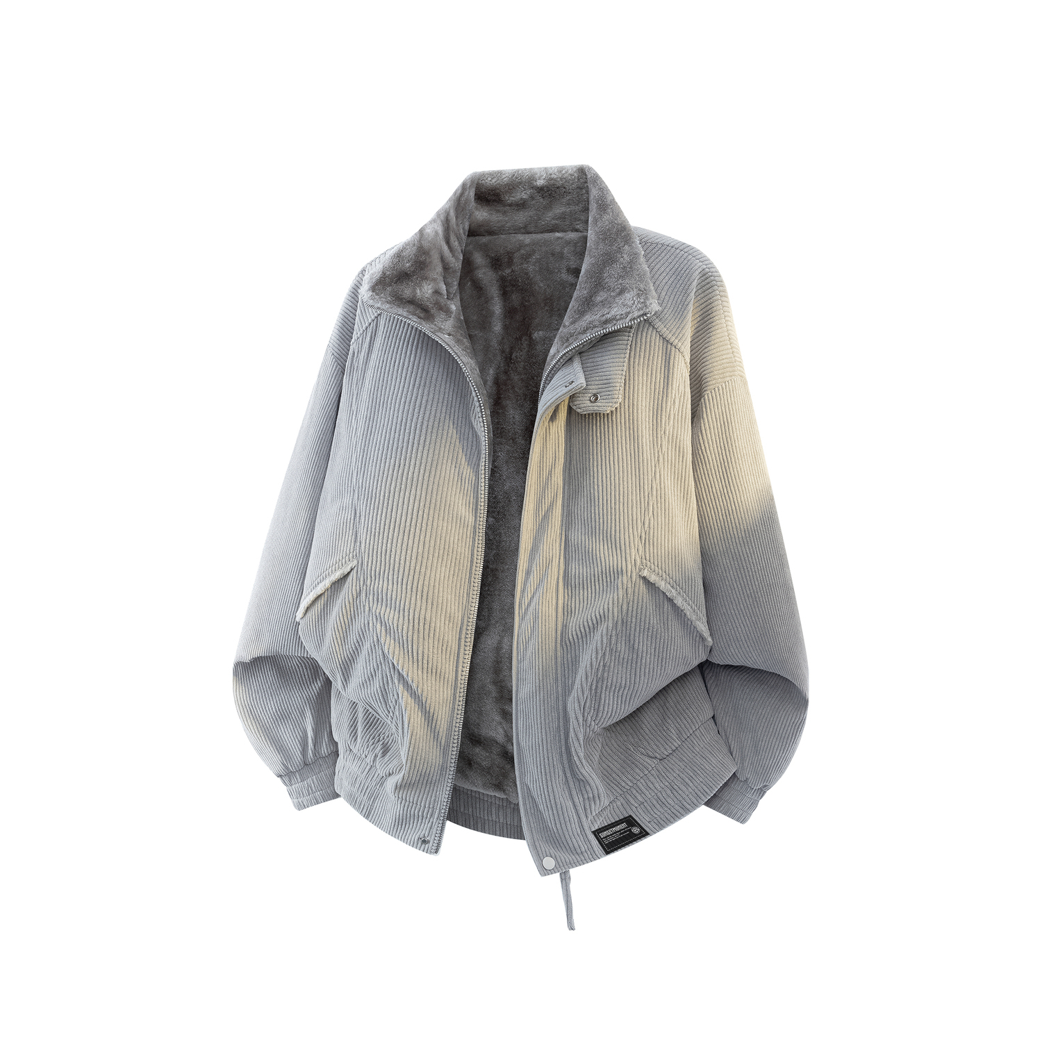 

Пуховик Unisex Stand Collar Thickened VanCamel, distant mountain серый