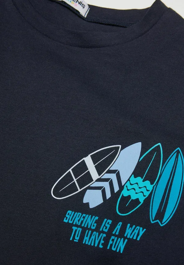 Футболка принтованная Tezenis, y deep blue stampa surf, темно-синий — фото 2