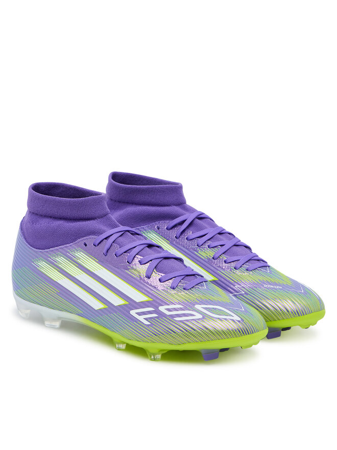 Футбольные бутсы F50 League Mid Firm/Multi-Ground Boots JI0886 Adidas, фиолетовый — фото 2