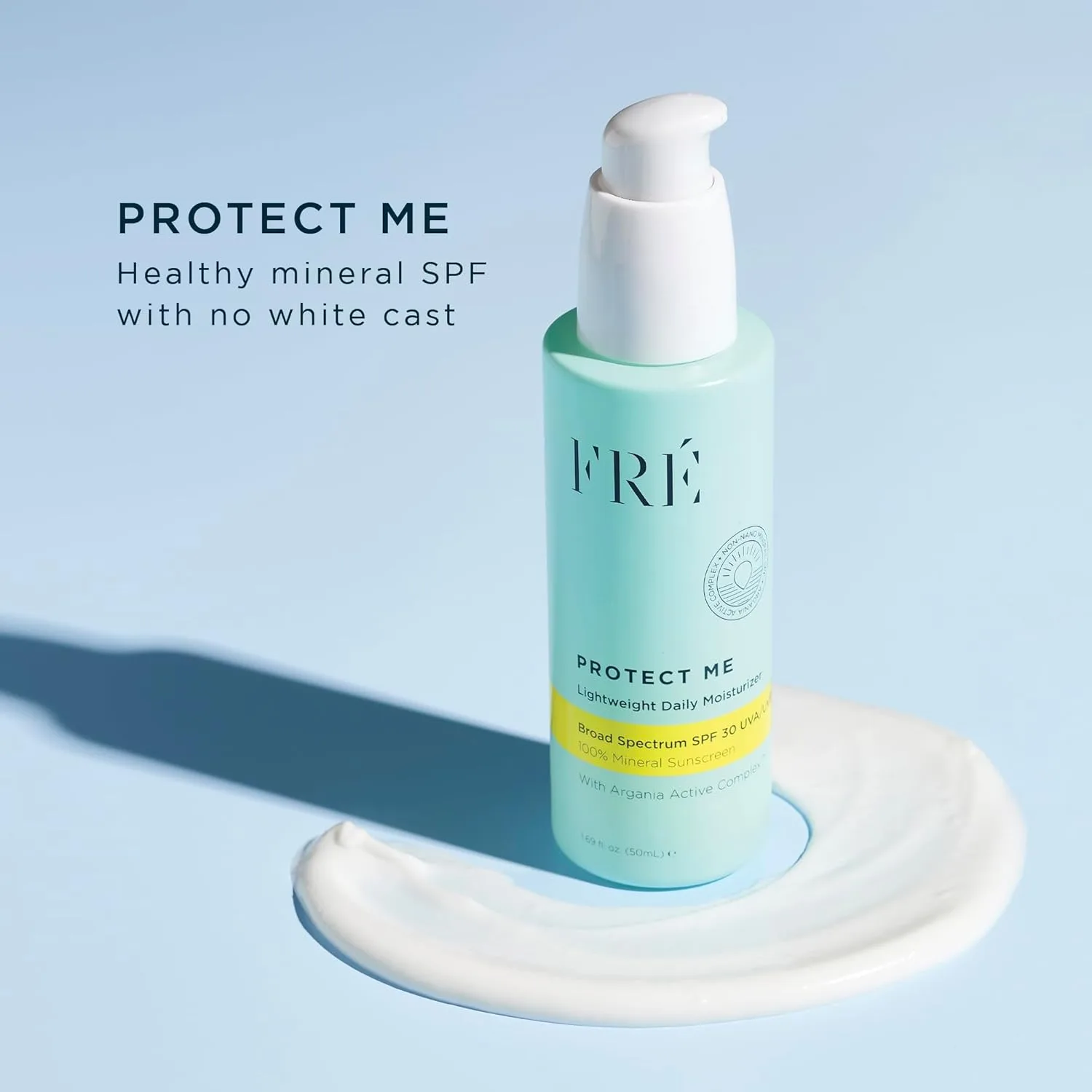 Минеральный солнцезащитный крем для лица с Non-Nano Zinc Oxide SPF 50, PROTECT ME от FRE Skincare - безопасен для рифов, водостойкий, без белого налета, увлажняющий крем для лица - некомедогенный и протестирован офтальмологами Fré, white — фото 2
