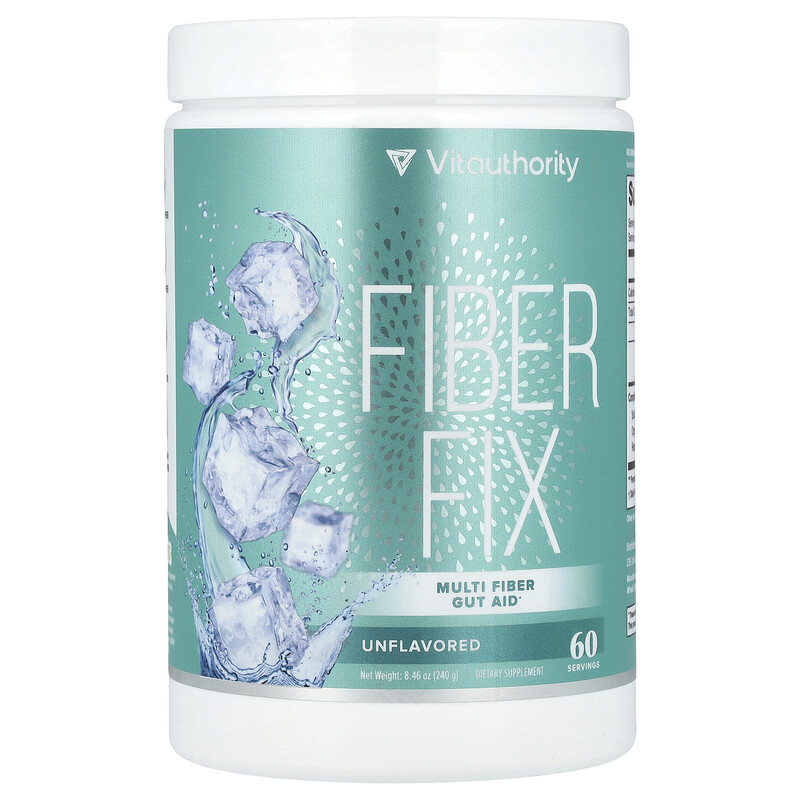 

Vitauthority, Fiber Fix, добавка для поддержки кишечника из нескольких волокон, без добавок, 240 г (8,46 унции)