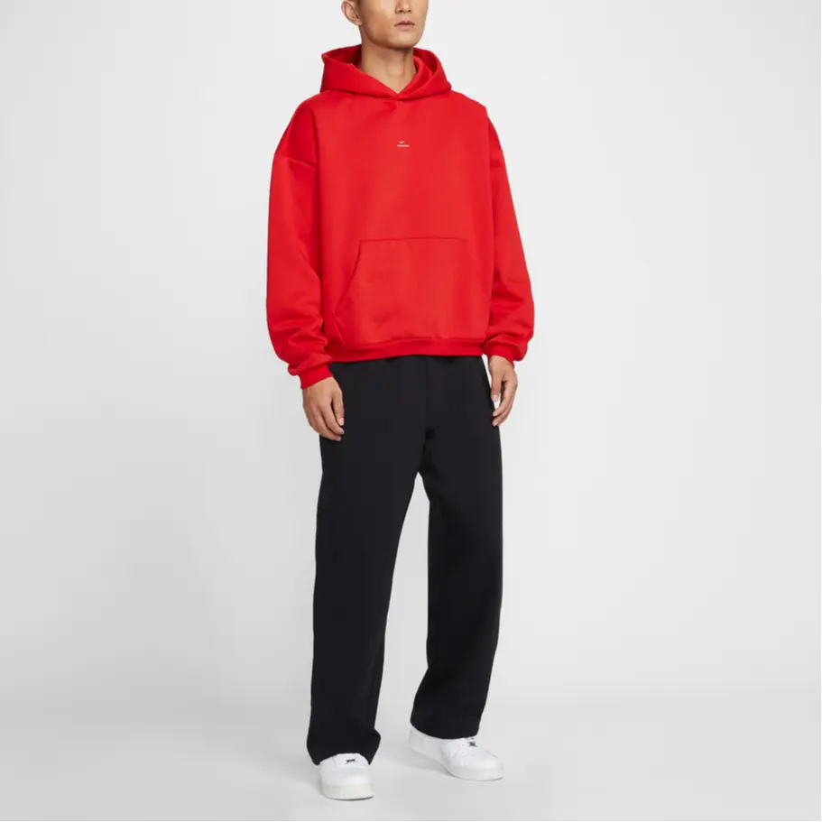 Nike Мужская толстовка с капюшоном, красная, средней толщины — фото 3