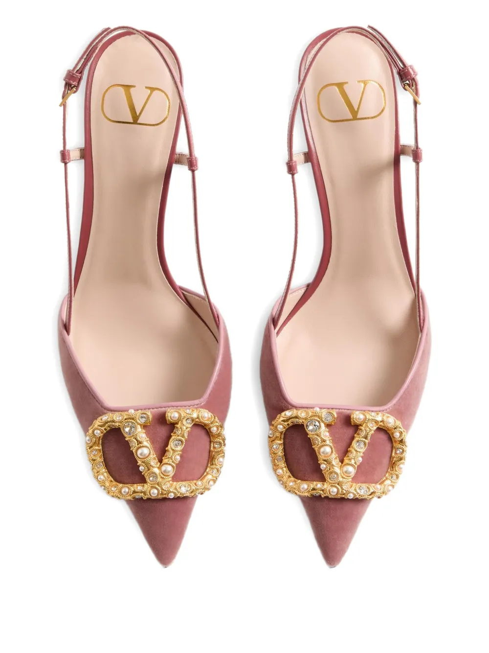 Туфли с ремешком на пятке VALENTINO GARAVANI, розовый — фото 3