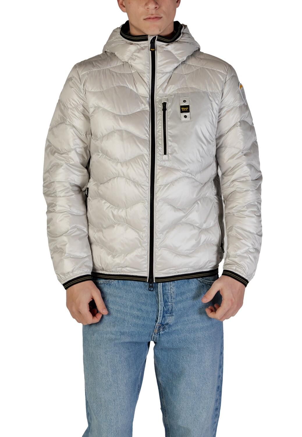 

Куртка Blauer стеганая с капюшоном, серый