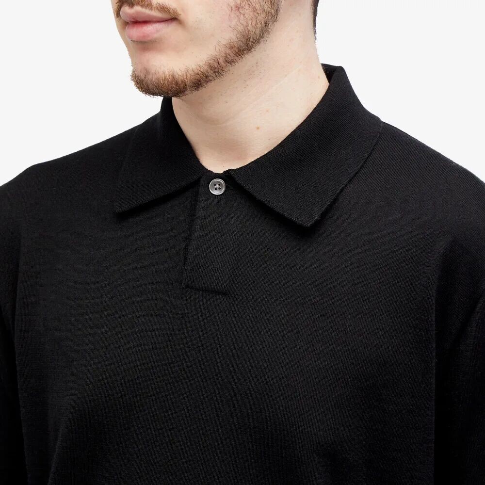 

Norse Projects Рубашка-поло из шерсти мериноса Jon Tech, черный