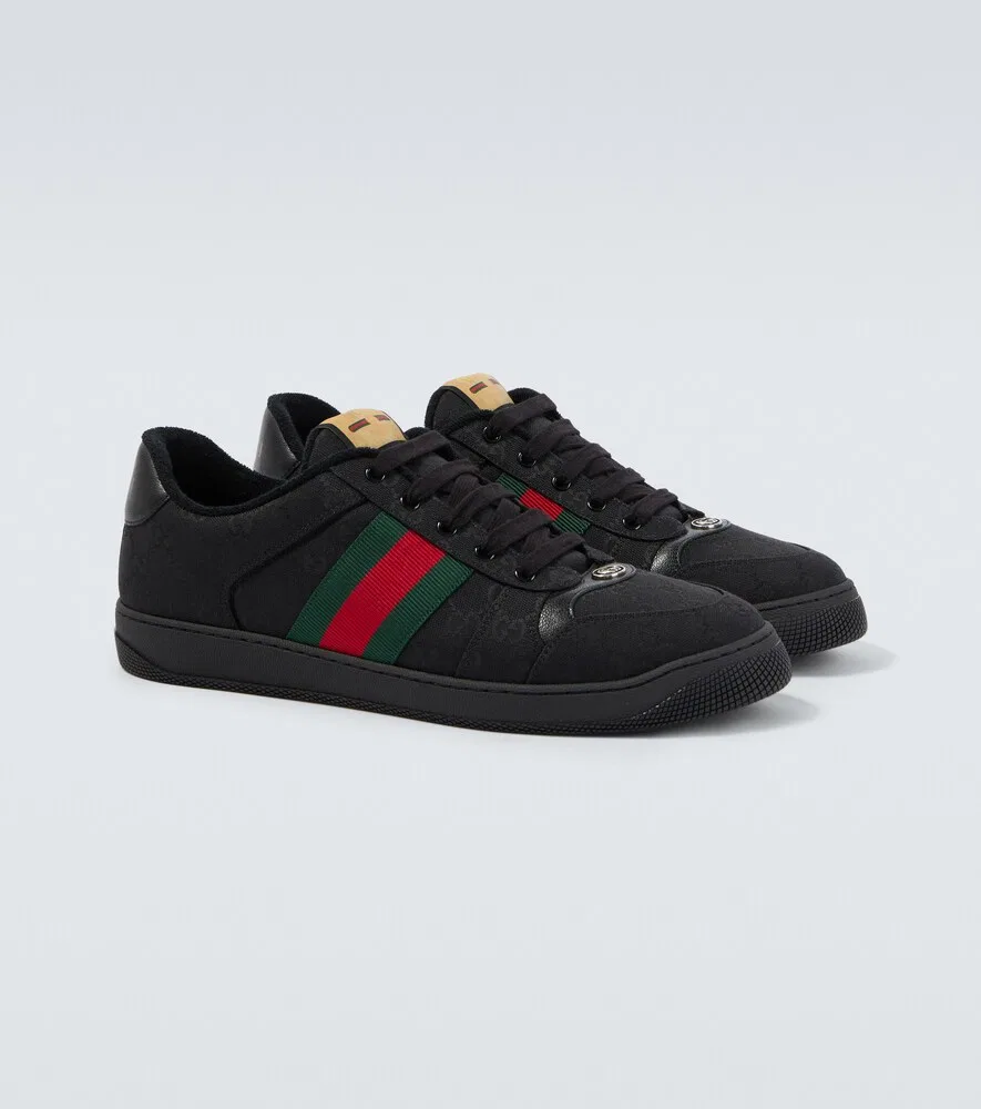 Кроссовки Screener GG Canvas Gucci, черный